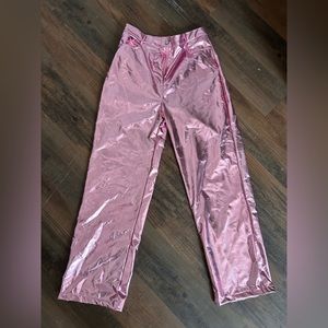 Metallic Pink Pants